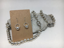 Load image into Gallery viewer, Bracelet - clasped 10 mm hollow silver beads on chain