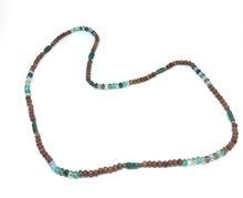 Load image into Gallery viewer, Bracelet - stretch wrap, sandalwood, Mermalicious, jade oblongs